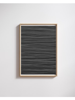 Fuart.Co Siyah Beyaz Çizgi Dijital Baskı Poster (Çerçevesiz) BOFU