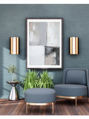 Fuart.Co Modern Nötr Tonlar Dijital Baskı Poster (Çerçevesiz) BOFU