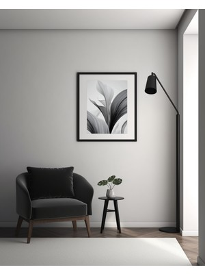 Fuart.Co Monokrom Zarafet Dijital Baskı Poster (Çerçevesiz) BOFU