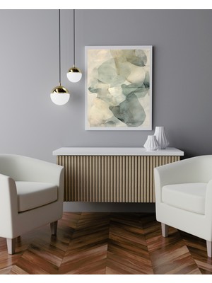 Fuart.Co Pastel Dalga Dijital Baskı Poster (Çerçevesiz) BOFU