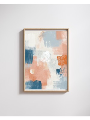 Fuart.Co Pastel Mavi Krem Dijital Baskı Poster (Çerçevesiz) BOFU