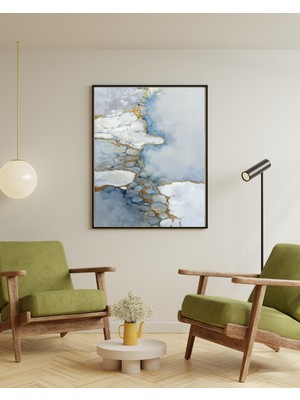 Fuart.Co Ebru Dijital Baskı Poster (Çerçevesiz) BOFU