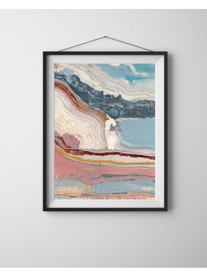 Fuart.Co Pastel Dalgalar Dijital Baskı Poster (Çerçevesiz) BOFU