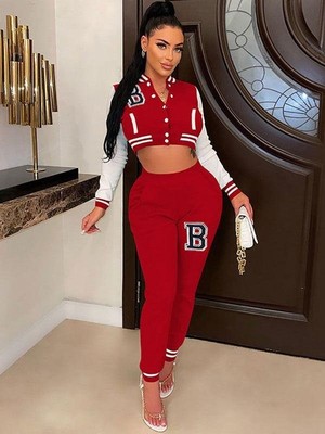 ModaSize Kadın Uzun Kollu Hakim Yaka Önden Düğmeli Ceket Pantolon Şardonlu Iki Iplik Ikili Takım