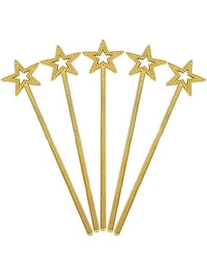 Altın Renk Yıldız Peri Asası Peri Değneği 34 cm 1 Adet