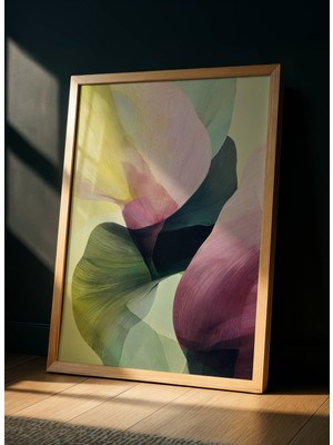 Fuart.Co Renkli Yapraklar Dijital Baskı Poster (Çerçevesiz) BOFU