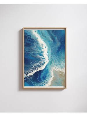 Fuart.Co Dalgalar Dijital Baskı Poster (Çerçevesiz) BOFU