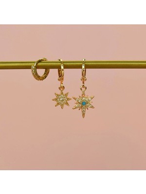 Heppii Kuzey Yıldızı Küpe 3 Lü Set