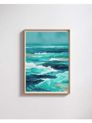 Fuart.Co Hırçın Dalgalar Dijital Baskı Poster (Çerçevesiz) BOFU
