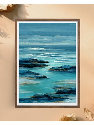 Fuart.Co Sonsuz Mavi Dijital Baskı Poster (Çerçevesiz) BOFU