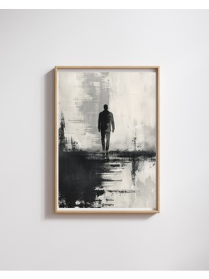 Fuart.Co Yürüyen Insan Dijital Baskı Poster (Çerçevesiz) BOFU