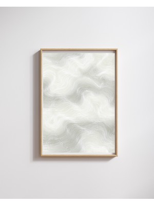 Fuart.Co Beyaz Gri Dijital Baskı Poster (Çerçevesiz) BOFU