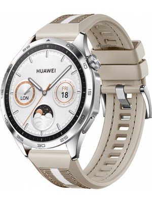 MMP Shop Huawei Watch Gt4 46MM Uyumlu Metal Tokalı Dikiş Detaylı Spor Silikon Kordon
