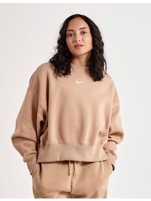 Nike Sportswear Phoenix Fleece Over-Oversized Bol Kalıp Bej Kadın Sweatshirt DQ5761-200