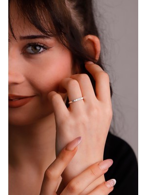 Silvesra Sevgiliye Özel Isim Yazılı Gümüş Yüzük Ayarlanabilir 3 Renk