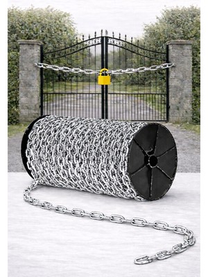 Vi Caro 6 mm Kalınlık Galvaniz Zincir 1 Metre | Paslanmaz Sanayi Zinciri | Bahçe, Atölye ve Genel Kullanım