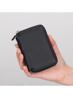 Meyou Shoes Elvis Deri Erkek Cüzdan FL01 Siyah