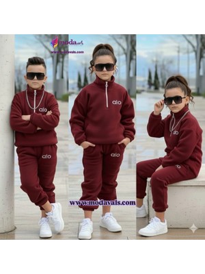 Modavals Kız Çocuk & Erkek Çocuk Alo Baskılı Traşlı Pofidik Polar Takım