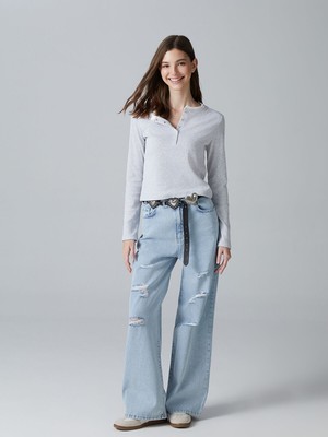 Lc Waikiki Yeni Sezon Yırtık Detaylı Genç Kız Jean Pantolon