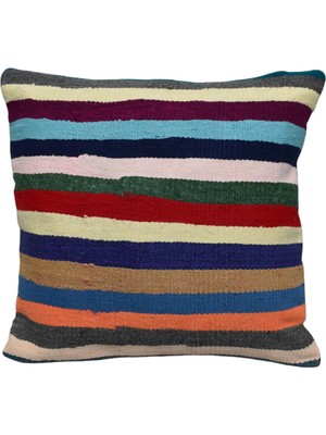 Kilim Antik El Dokuma Dekoratif Kilim Kırlent Yastık Kılıfı 1423 - Yeni - Çok Renkli