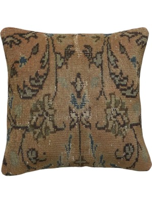 Kilim Antik El Dokuma Dekoratif Halı Kırlent Yastık Kılıfı 1424 - Vintage - Çok Renkli