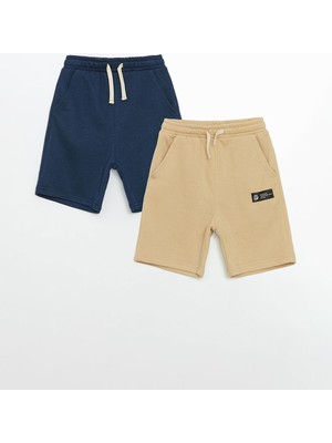 Lc Waikiki Yeni Sezon Beli Lastikli Erkek Çocuk Şort 2'li