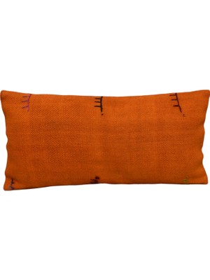 Zehra Abla Halı Yeni El Dokuma Dekoratif Lumbar Kilim Kırlent Yastık Kılıfı 6887