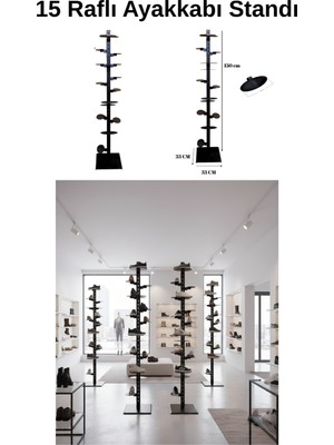 Manken İstanbul 15 Adet Ayakkabı Raflı Ayakkabı Reyonu