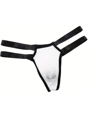 Hafif Giyim Erkek Beyaz Fantezi Seksi Lastikli String CB310126HF