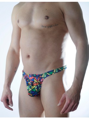Hafif Giyim Erkek Çok Renkli Fantezi Seksi Desenli Tanga DM301137HF
