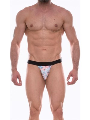 Hafif Giyim Erkek Çok Renkli Fantezi Seksi Desenli Jockstrap DM072243HF