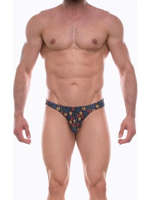 Hafif Giyim Erkek Çok Renkli Fantezi Seksi Desenli Slip DM072262HF