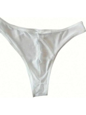 Hafif Giyim Erkek Beyaz Fantezi Seksi Transparan Slip CB161026HF