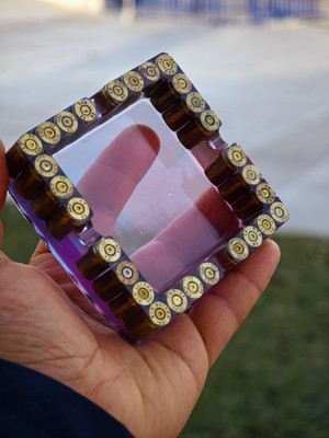 Takıda Gümüş Küllük 9 mm Boş Kovanlı Küllük 9 mm Mermili Kül Tablası Hediyelik  Ürün  Ofis  Eşyası