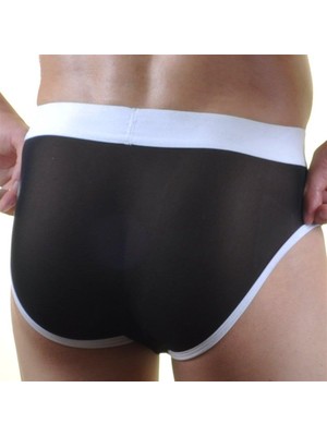 Hafif Giyim Erkek Siyah Fantezi Seksi Transparan Slip DM071020HF