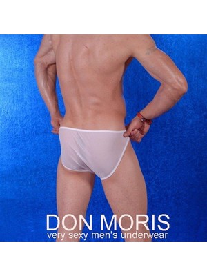 Hafif Giyim Erkek Beyaz Fantezi Seksi Transparan Slip DM080884HF