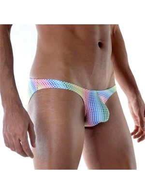 Hafif Giyim Erkek Çok Renkli Fantezi Seksi Puantiye Desenli Slip DM111817HF