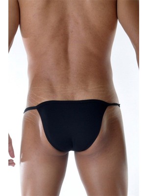 Hafif Giyim Erkek Siyah Fantezi Seksi Ip Askılı Slip DM111832HF