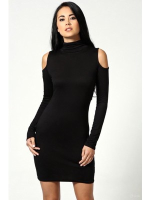 Hafif Giyim Fantezi Seksi Omuzu Açık Uzun Kollu Mini Elbise TP101177HF