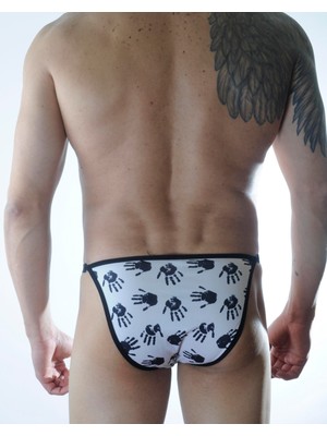Hafif Giyim Erkek Çok Renkli Fantezi Seksi El Desenli Slip DM301117HF
