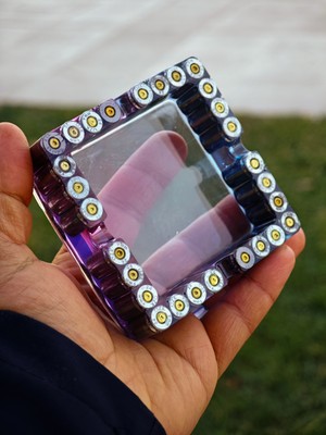 Takıda Gümüş Küllük 9 mm Boş Kovanlı Küllük 9 mm Mermili Kül Tablası Hediyelik  Ürün  Ofis  Eşyası