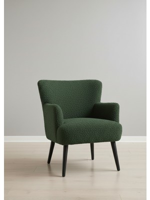 Waterybrook Tekli Berjer Koltuk - Welsoft Kumaş – Siyah Ayaklı - 12 Renk Seçeneği