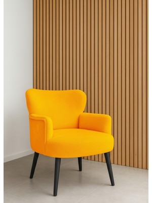 Waterybrook Tekli Berjer Koltuk - Welsoft Kumaş – Siyah Ayaklı - 12 Renk Seçeneği