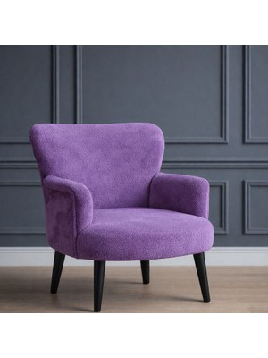 Waterybrook Tekli Berjer Koltuk - Welsoft Kumaş – Siyah Ayaklı - 12 Renk Seçeneği