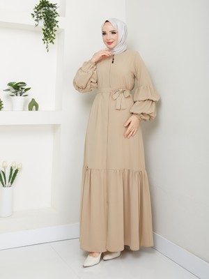 Moda Esre Esre Giyim Tesettür Medine Ipeği Büzgülü