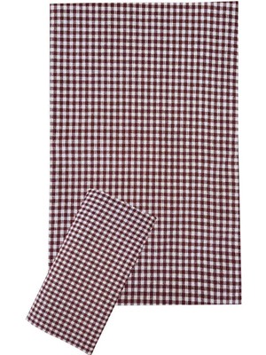 Mira Home Zefir Desen Sofra Bezi Masa Örtüsü 170 x 170 cm Bordo