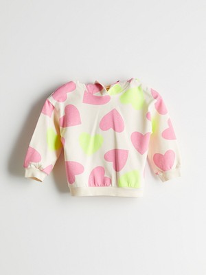 Lc Waikiki Yeni Sezon Kapüşonlu Baskılı Kız Çocuk Sweatshirt