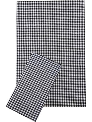 Mira Home Zefir Desen Sofra Bezi Masa Örtüsü 170 x 170 cm Siyah