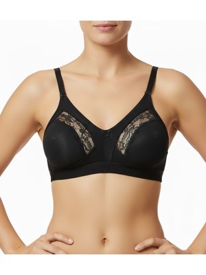 Ebru Toparlayıcı Altı Geniş Lastikli Lez Ara Dantelli Sütyen