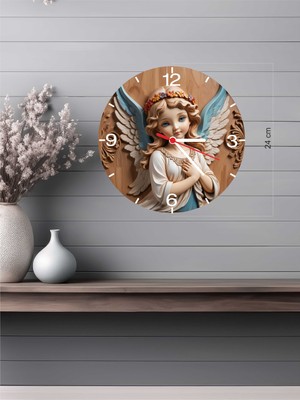 Altınuç Art Design 3D Görünümlü Ahşap Duvar Saati V13 24X24 cm